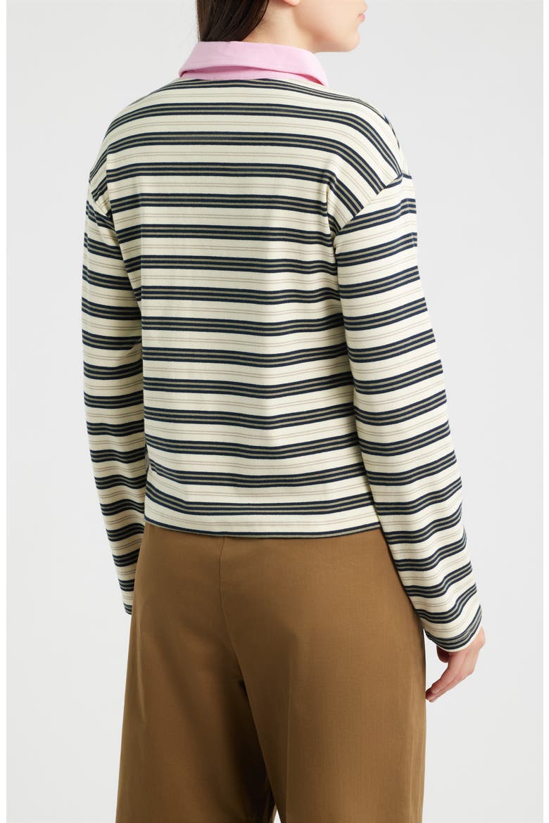 Minato Long Sleeve Polo, Alternate, color, ROSE