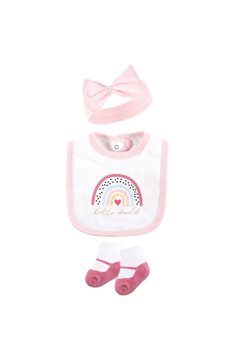 Hudson Baby Cotton Wardrobe Essentials, Alternate, color, Modern Rainbow