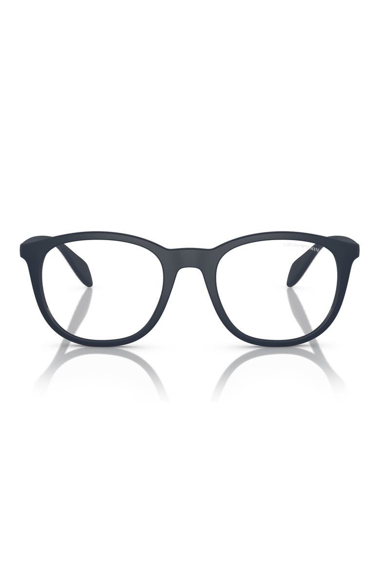 53mm Phantos Optical Glasses, Main, color, MATTE BLUE / CLEAR