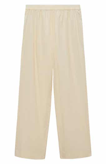 MANGO Garment Washed Cotton Pants