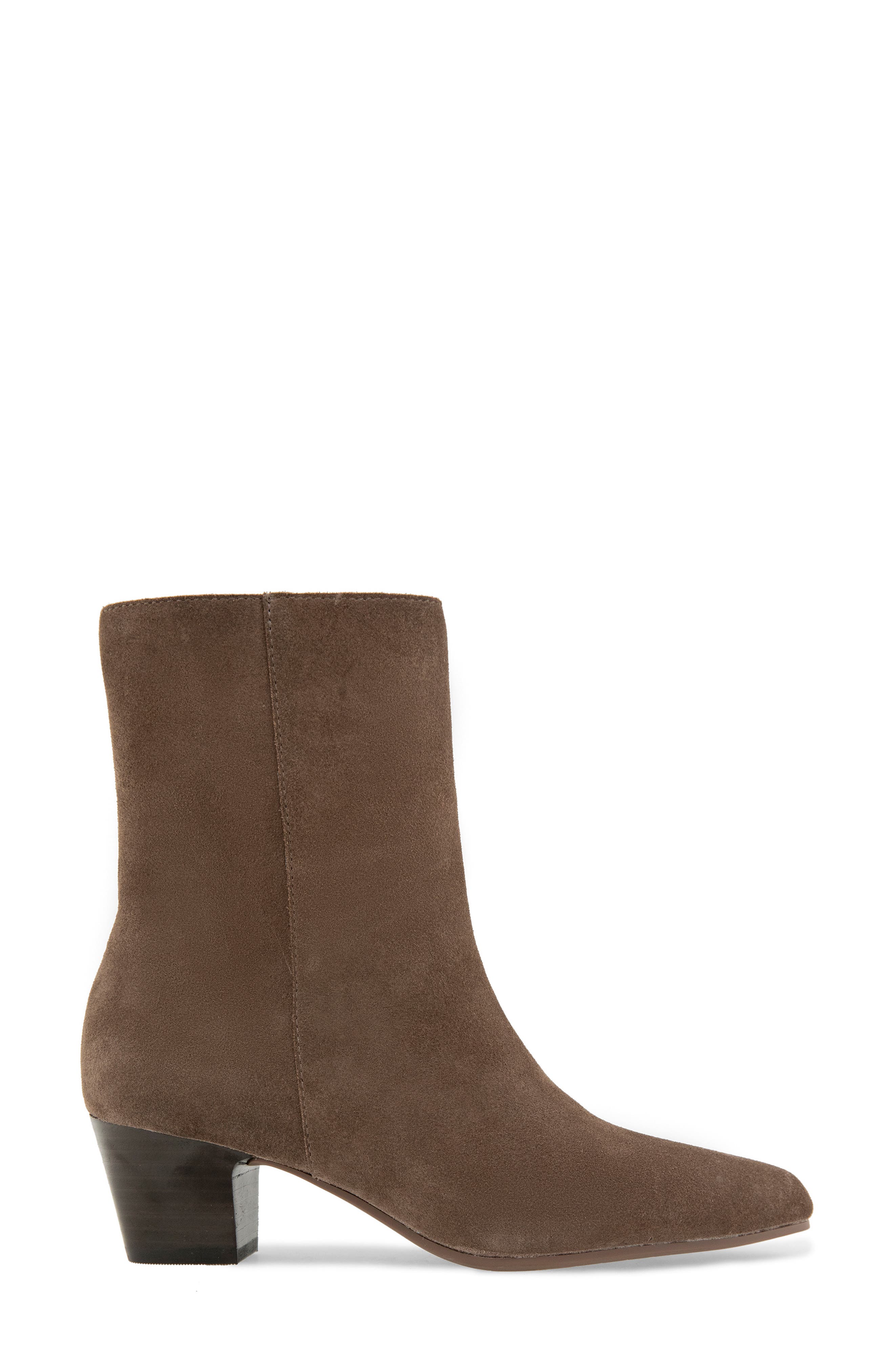 Baby Leather Bootie, Alternate, color, TAUPE GREY