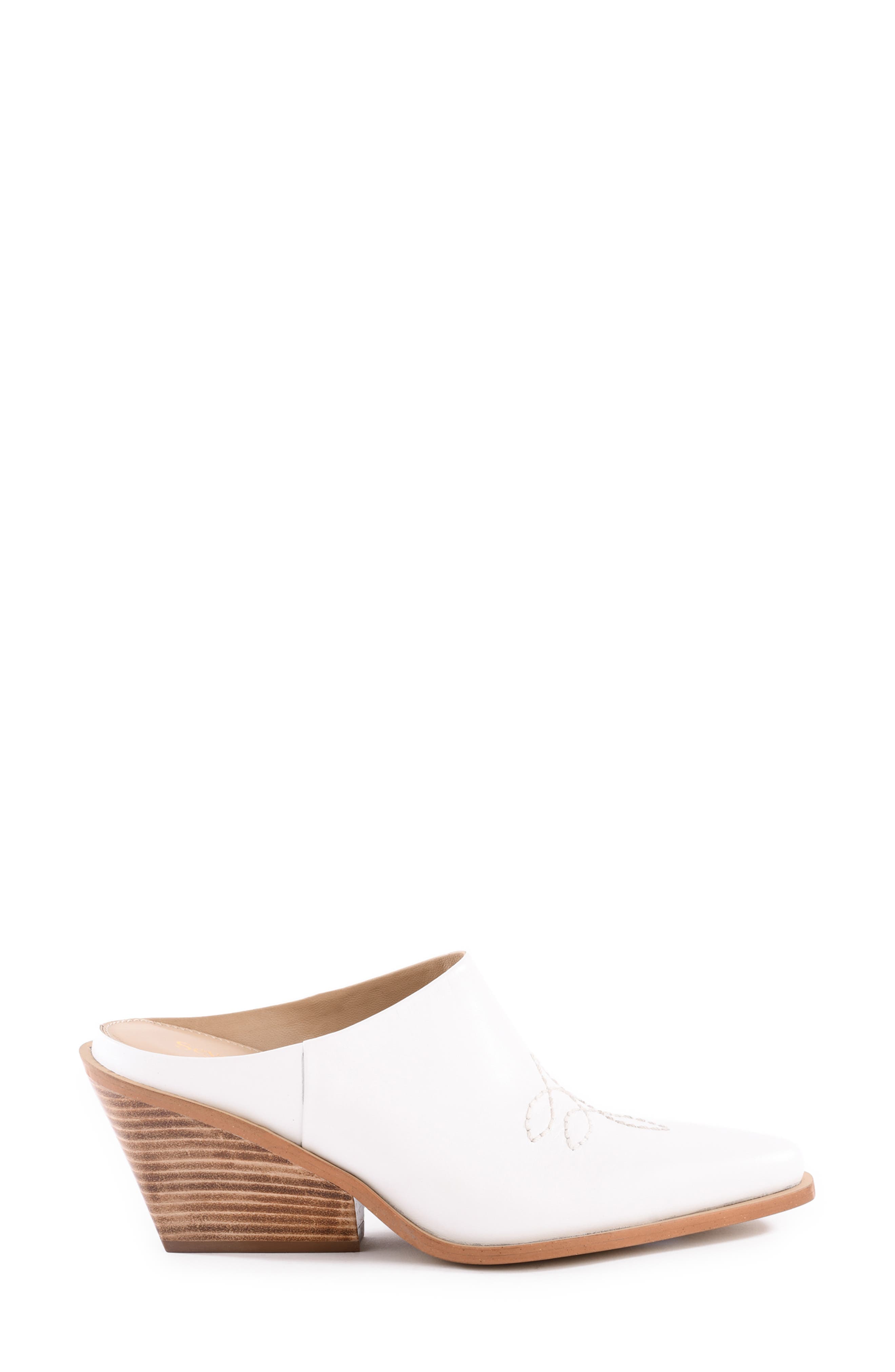 Seychelles Spirit Pointed Toe Mule, Alternate, color, White Leather