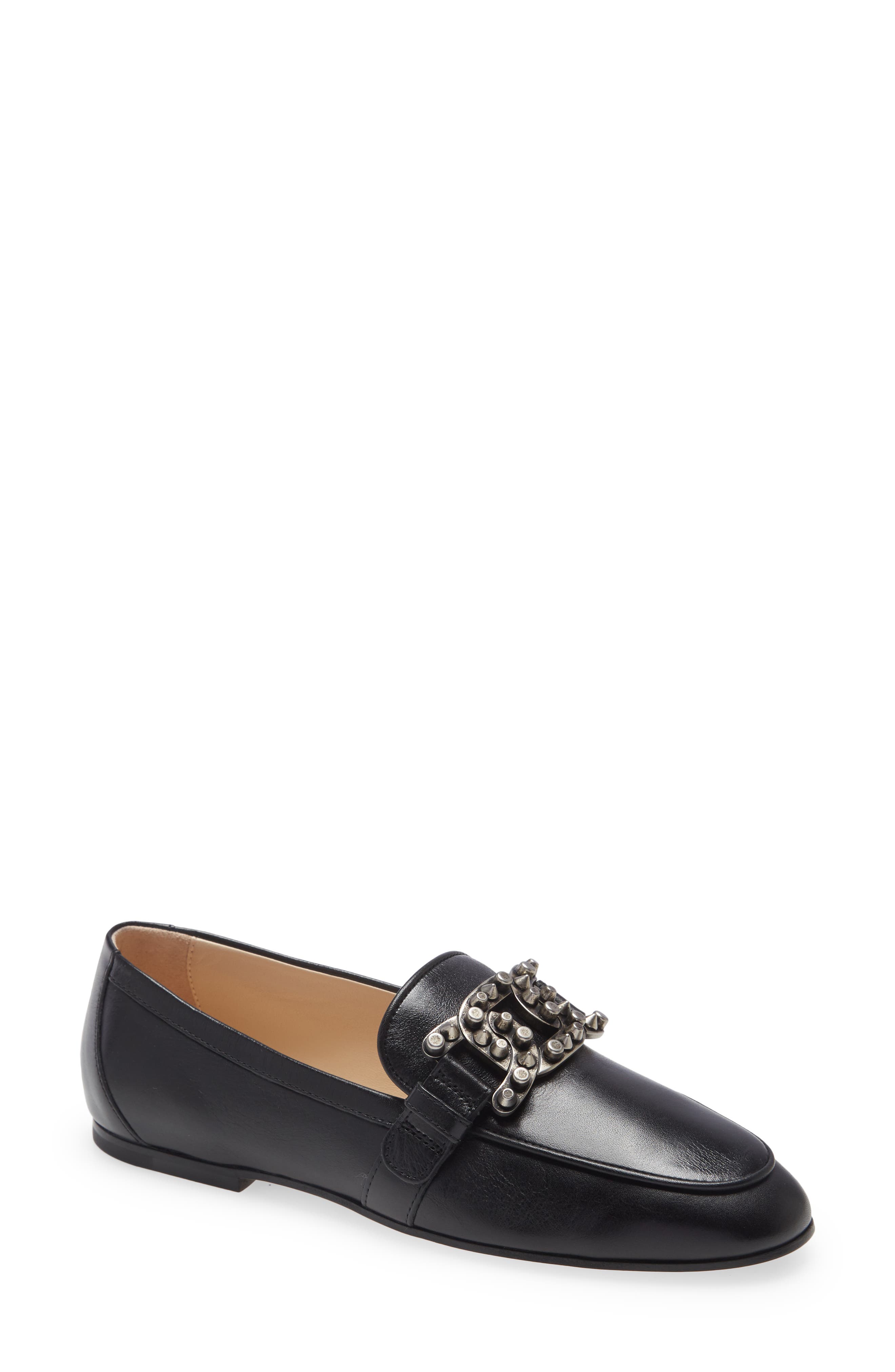 Tod's Kate Studded Chain Detail Loafer, Main, color, 