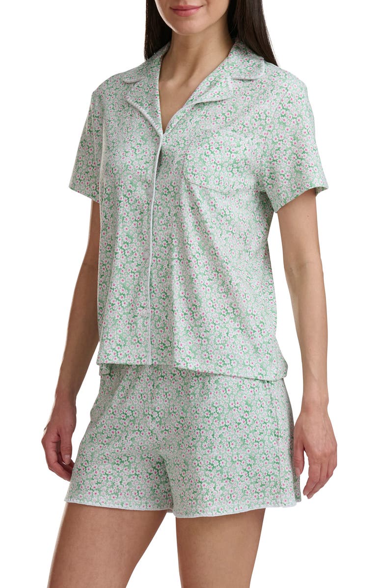 Splendid Notch Collar Short Pajamas, Alternate, color, Daisy Dot Ditsy