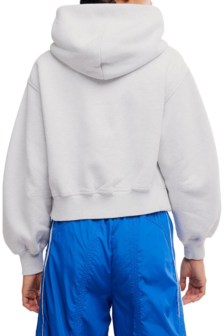 FP Movement A Cut Above Cotton Zip Hoodie, Alternate, color, WHITE HEATHER