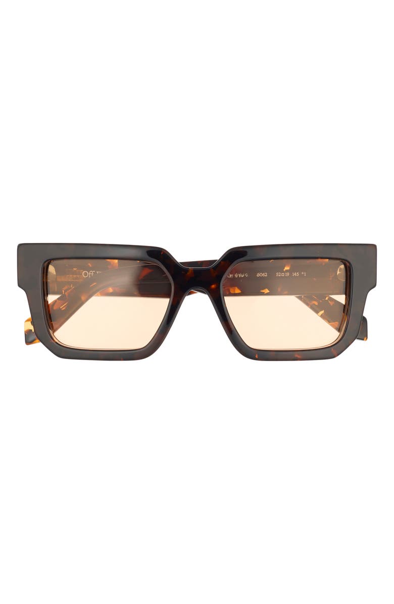 Off-White Silverstone 52mm Square Sunglasses, Main, color, Havana Camel