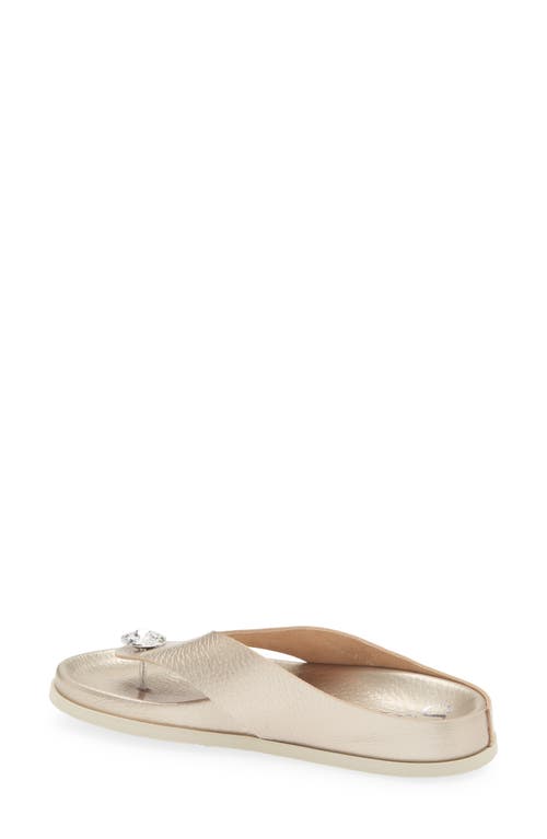 Pedro Garcia Duna Crystal Embellished Sandal In White Gold Cervo Lame Crystal