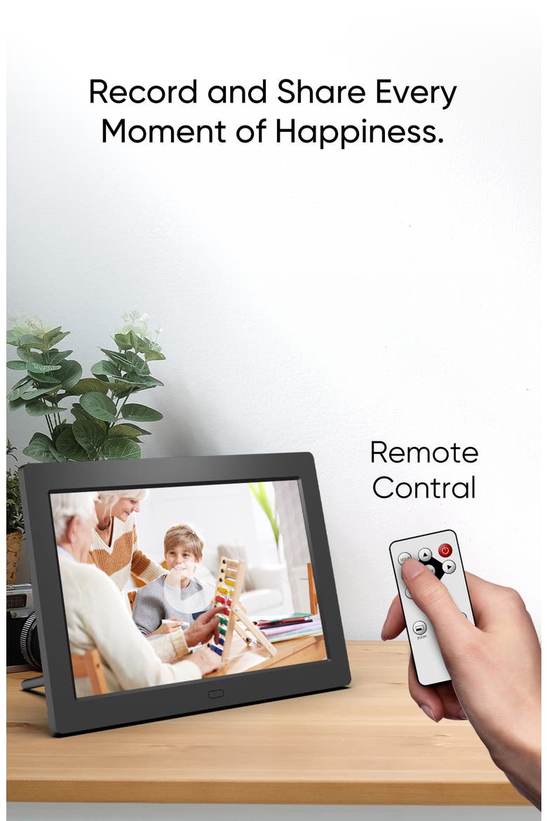 7" Digital Photo Frame, Alternate, color, Black