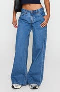 Princess Polly Supercut Pleated Wide Leg Jeans