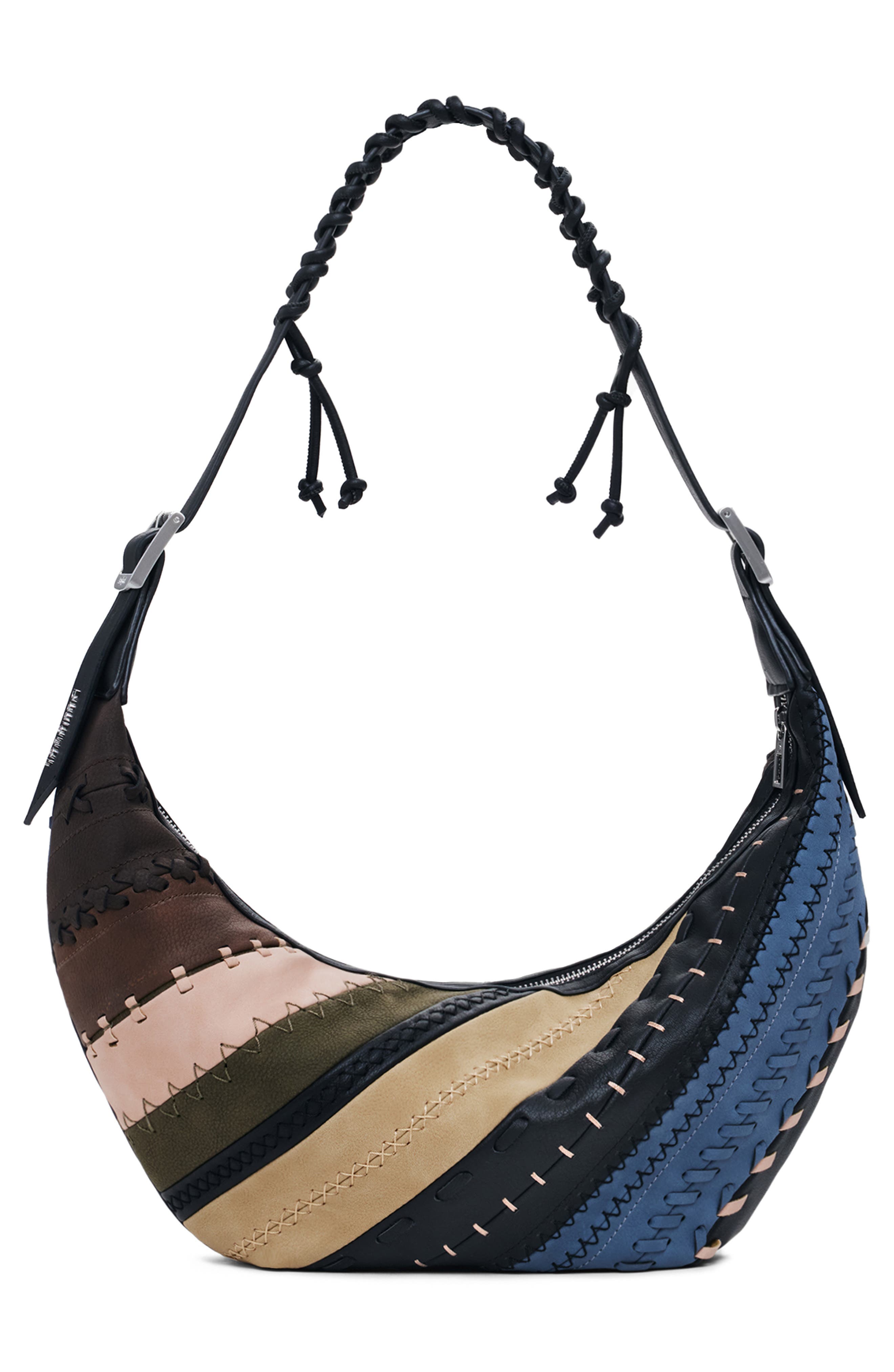 Desigual Faux Leather Crossbody Bag, Alternate, color, Brown