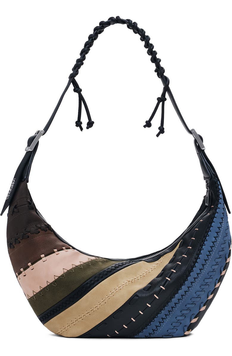 Desigual Faux Leather Crossbody Bag, Alternate, color, Brown