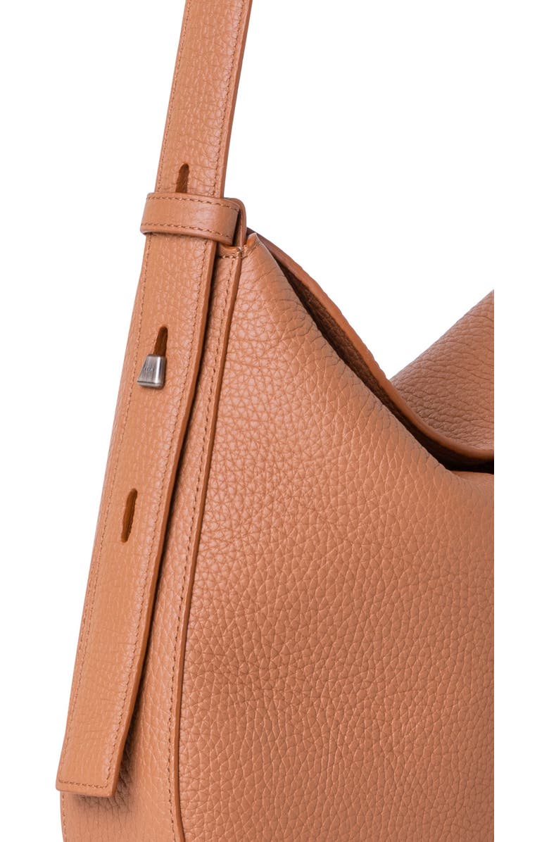 Akris Little Anna Leather Hobo Bag, Alternate, color, 126 Cuoio