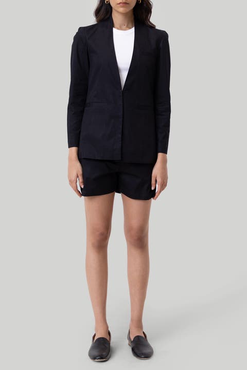 Organic Cotton Collarless Summer Blazer