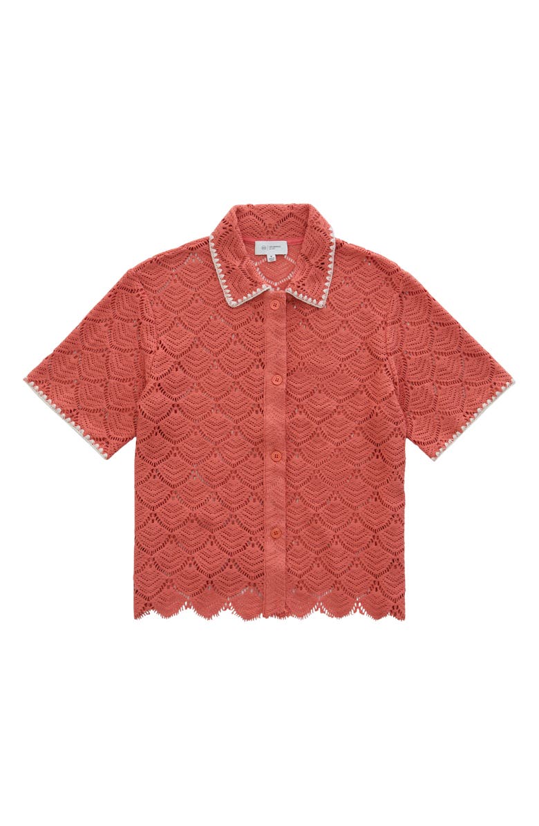 AG Kaylee Open Stitch Button-Up Shirt, Alternate, color, 