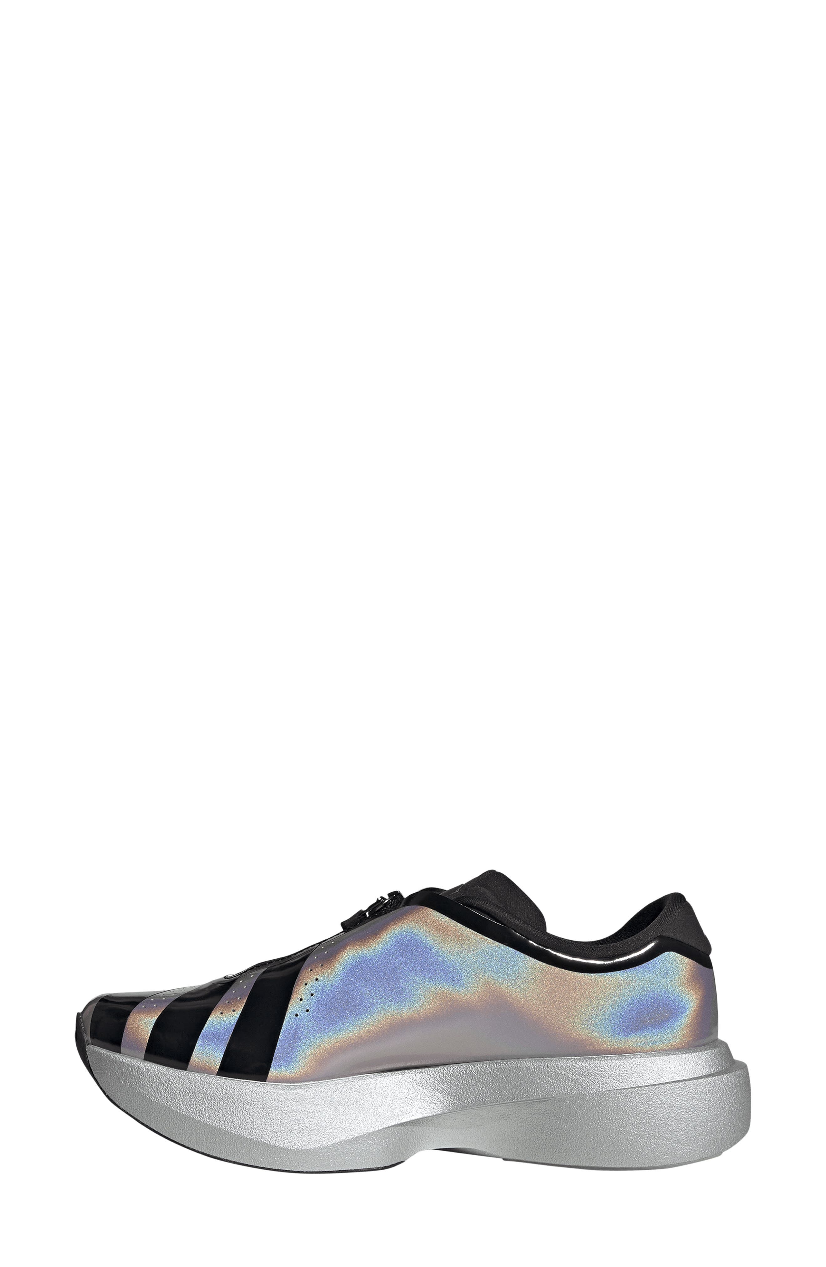 Adizero Evo SL Zip Running Shoe, Alternate, color, SILVER/ BLACK/ HALO SILVER