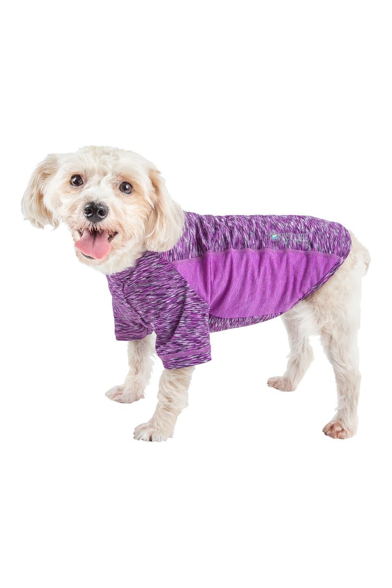 ACTIVE Warf-Speed Heathered Tone-on-Tone T-Shirt, Alternate, color, PURPLE HEATHER AND PURPLE