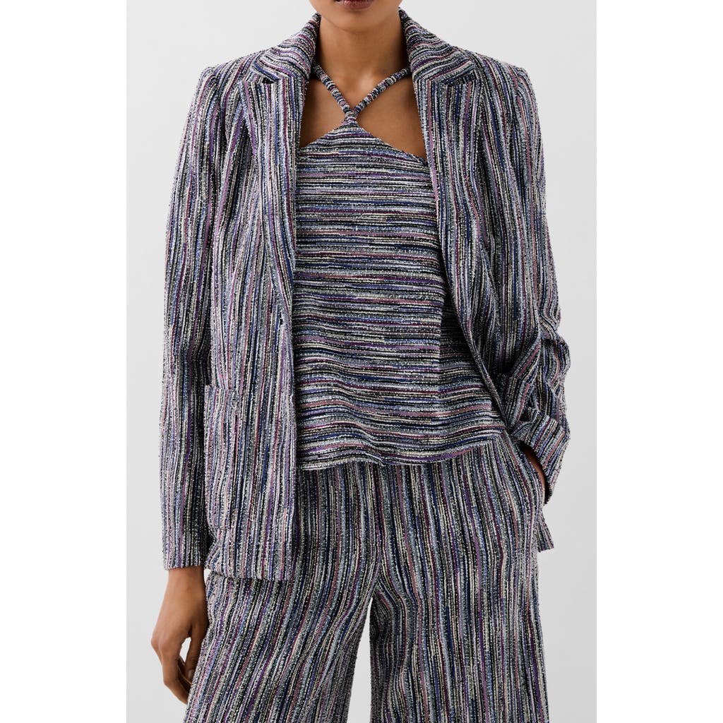Scalpers Knitty Rustic Blazer In Gray
