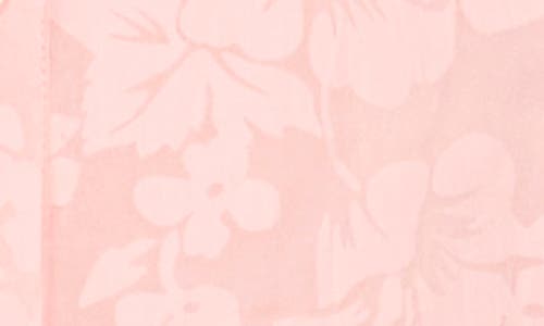 Cece Floral Tie Neck Top In Sugar Peach