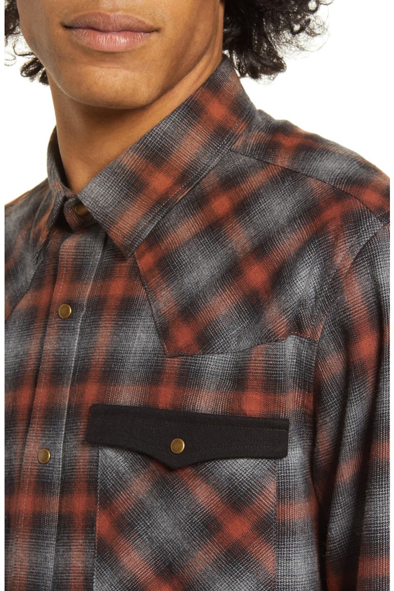 x Bob Dylan Upstate Regular Fit Plaid Shirt, Alternate, color, SHADOW