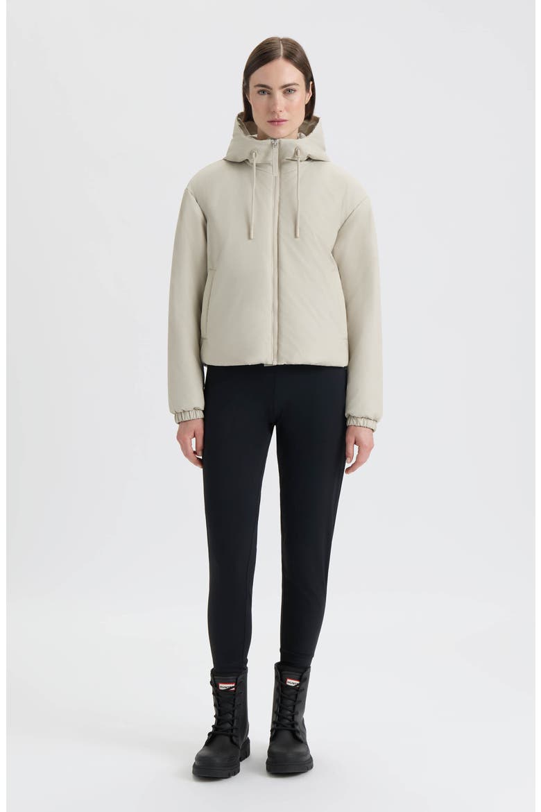 Leah Faux Leather Puffer Jacket, Alternate, color, VANILLA