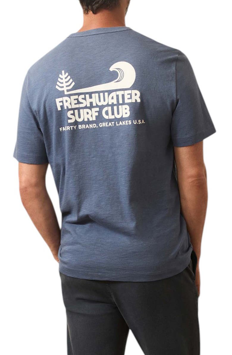 Faherty Freshwater Surf Club Sunwashed Cotton Graphic T-Shirt, Alternate, color, Dusk