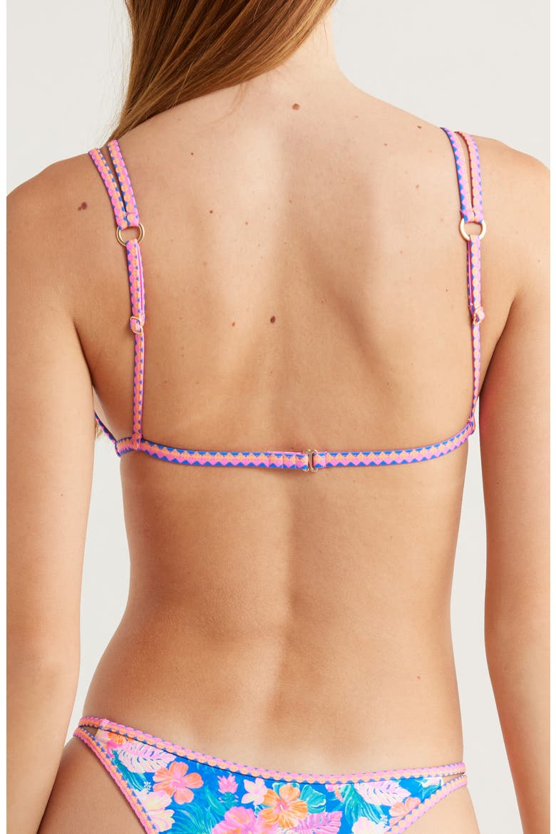 Strappy Bikini Top, Alternate, color, ELECTRIC PALMS