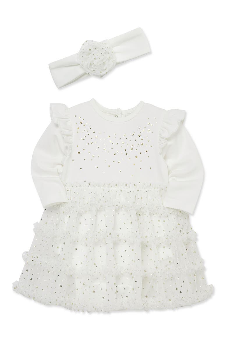 Kids' Star Shine Tutu Bodysuit Dress & Headband Set, Alternate, color, IVORY