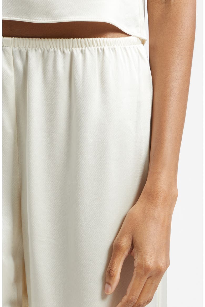 Barb Wide Leg Satin Pants, Alternate, color, CREME