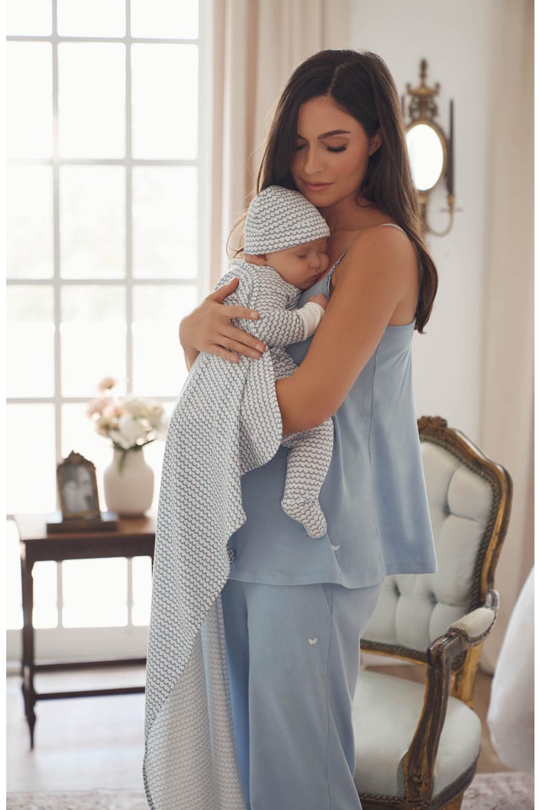 Pima Cotton Baby Blanket, Alternate, color, BLUE
