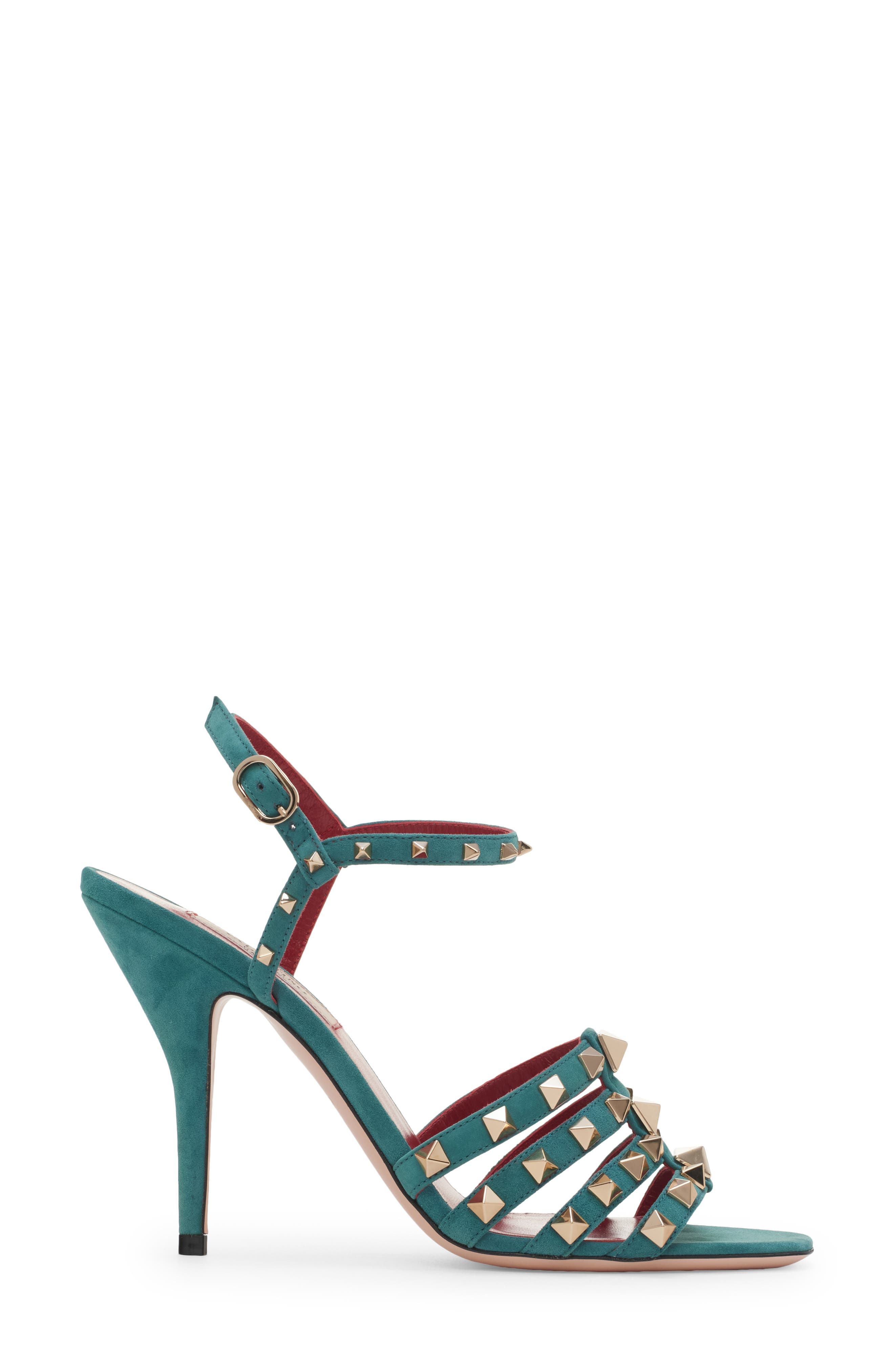 Rockstud Sandal, Alternate, color, TEAL