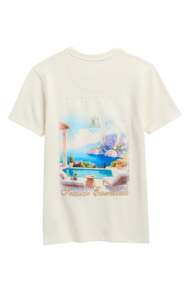 DENIM AND FLOWER Mediterranean Landscape Graphic Tee, Alternate, color, Cream