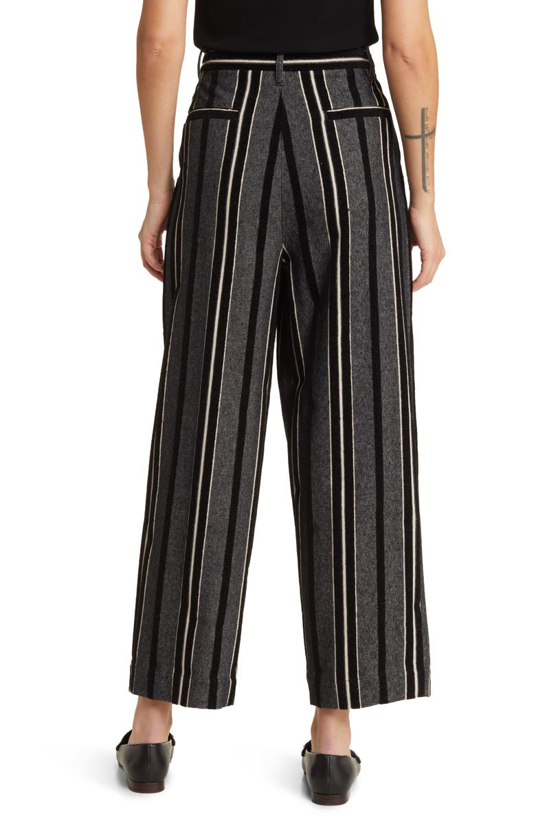 Masai Copenhagen Piedad Stripe Wide Leg Crop Cotton Pants, Alternate, color, 