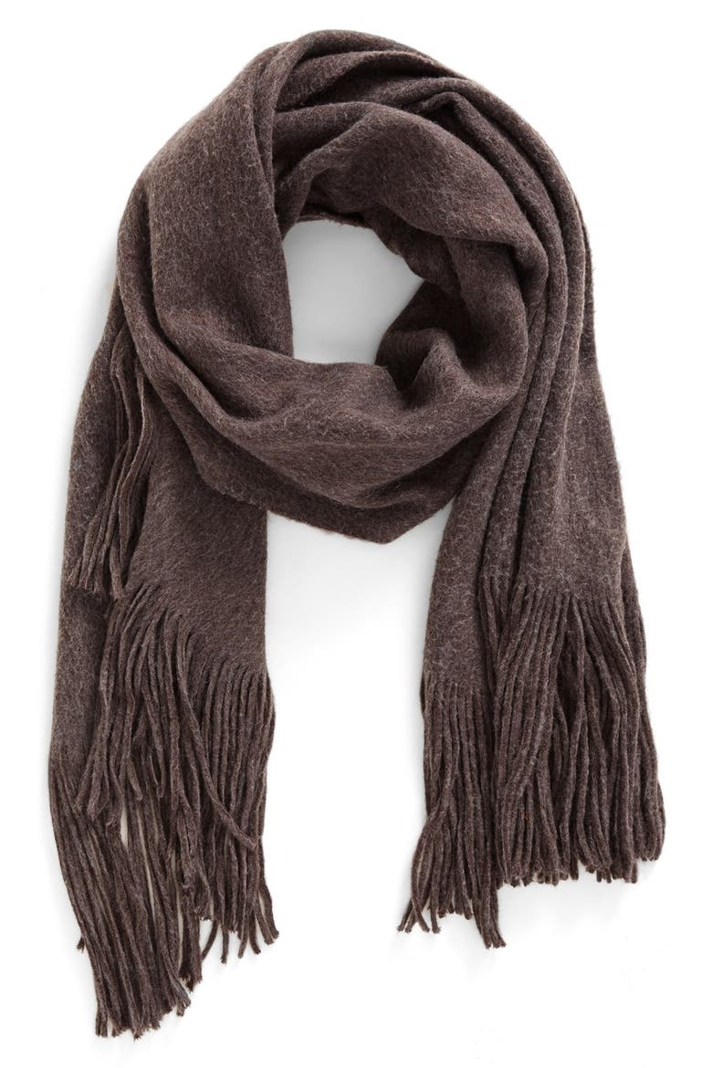 Kolby Brushed Scarf, Main, color, GRAPHITE