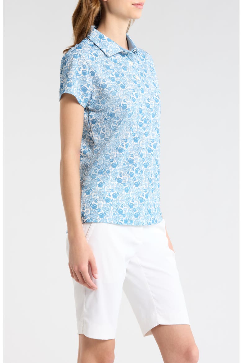 Melissa Print Golf Polo, Alternate, color, BLUE SHADOW