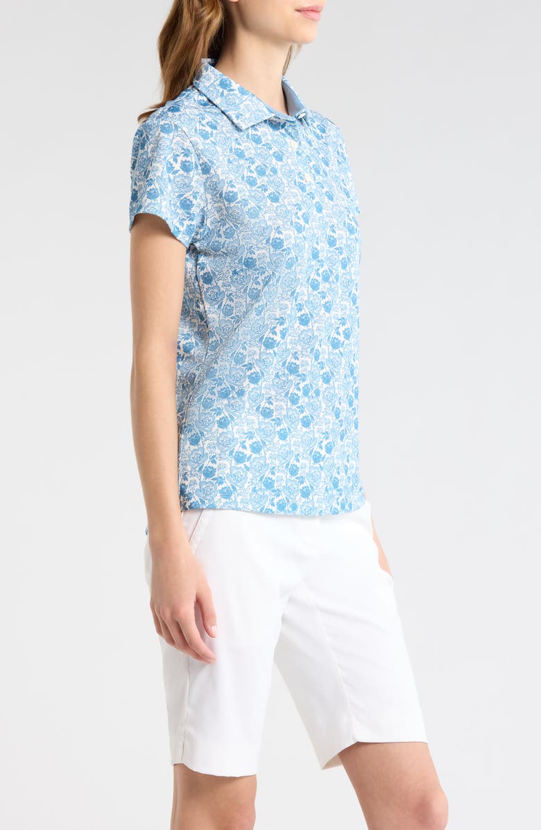Swannies Melissa Print Golf Polo, Alternate, color, Blue Shadow