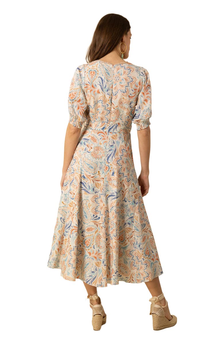 Hale Bob Faye Linen Maxi Dress, Alternate, color, 