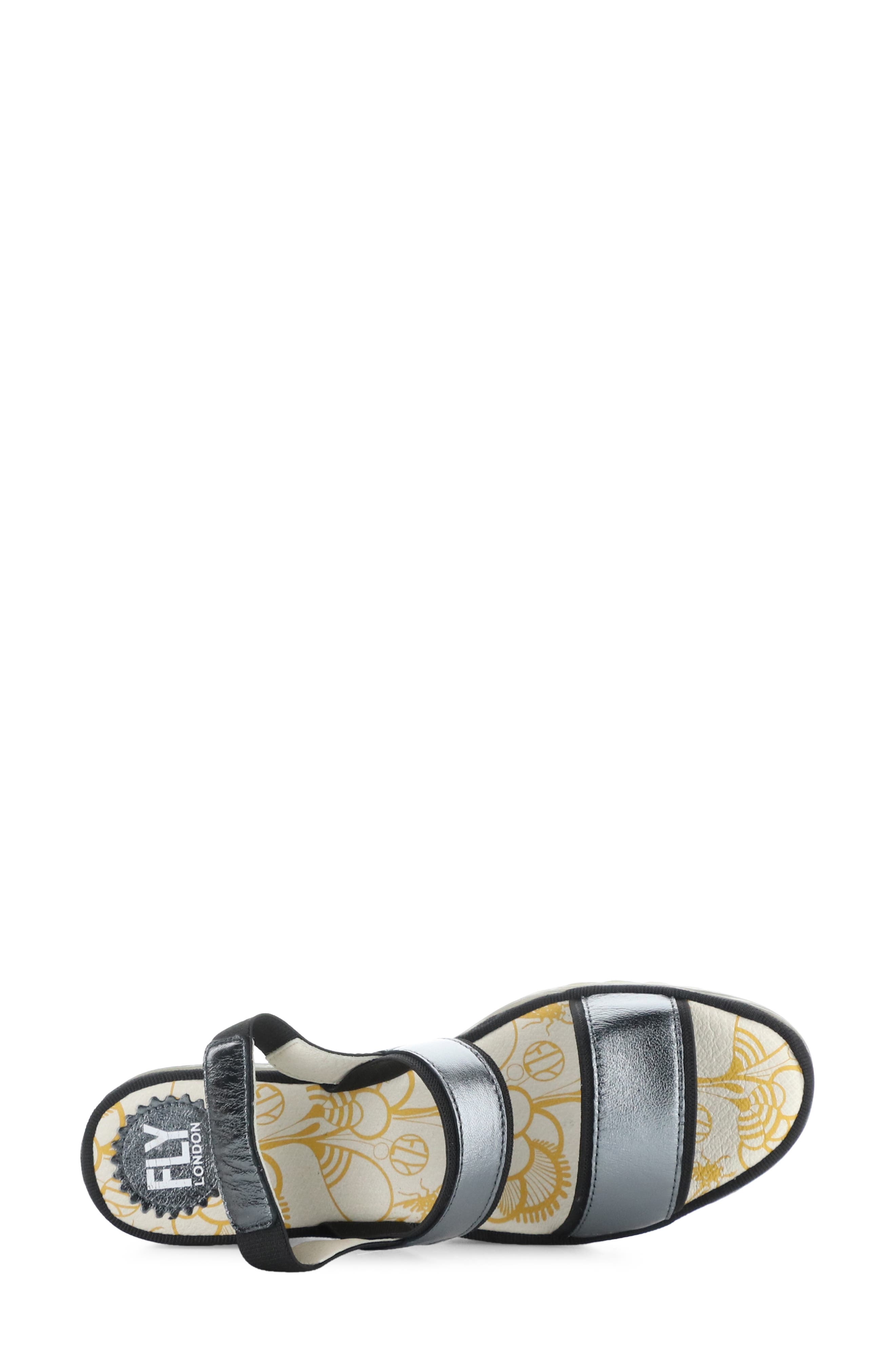 Yaco Platform Wedge Sandal, Alternate, color, 006 GRAPHITE IDRA