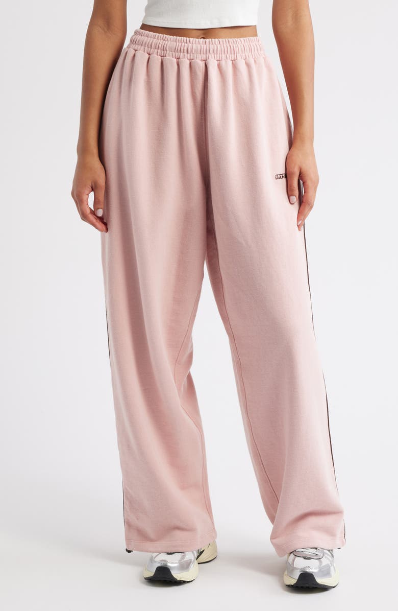 Iets Frans Harri Cotton Wide Leg Sweatpants, Main, color, Ballet Pink