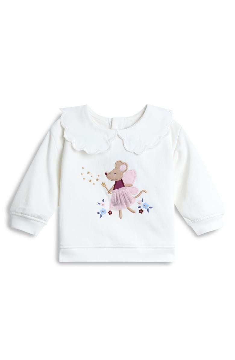JOJO MAMAN BEBE Fairy Mouse Cotton Blend Sweatshirt & Leggings Set, Alternate, color, Berry