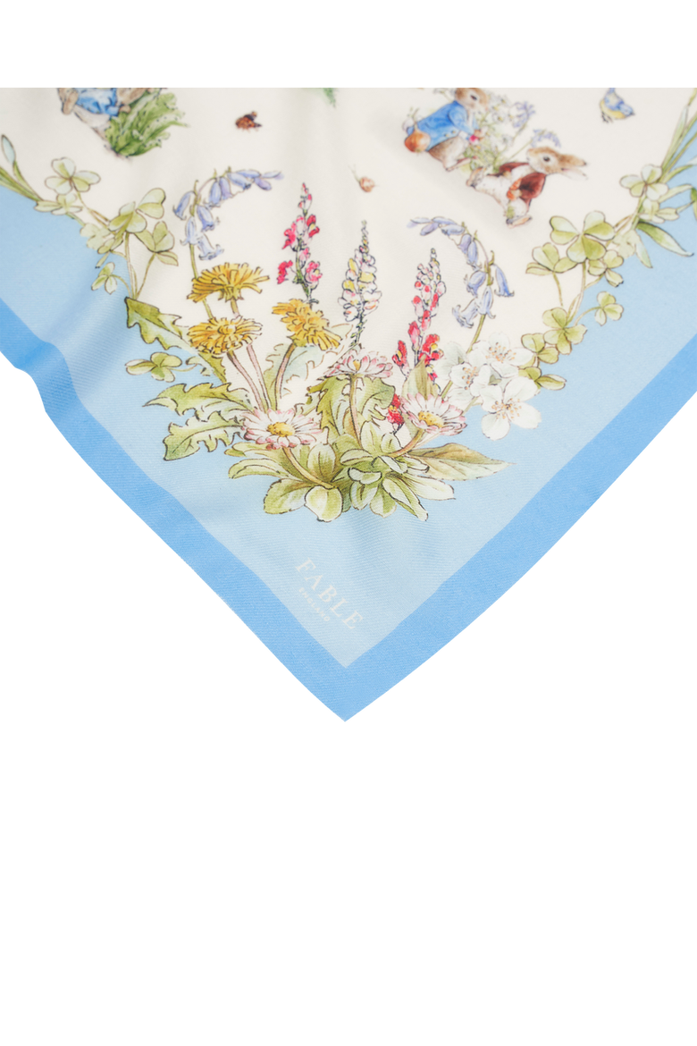 x Peter Rabbit Cream Rectangle Scarf, Alternate, color, Cream