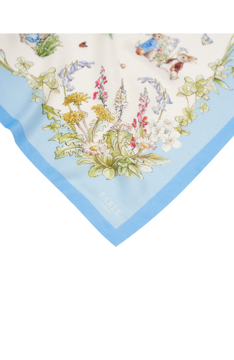 Fable England x Peter Rabbit Cream Rectangle Scarf, Alternate, color, Cream
