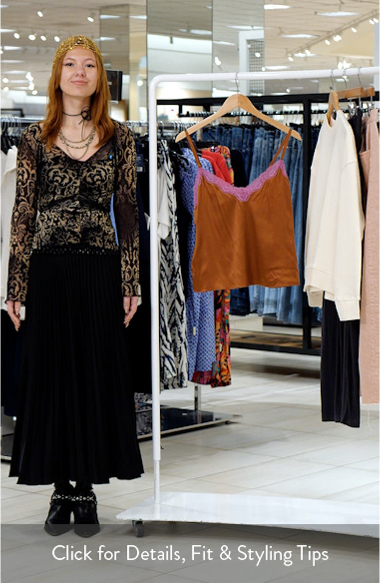 Contrast Lace Silk Camisole, sales video thumbnail
