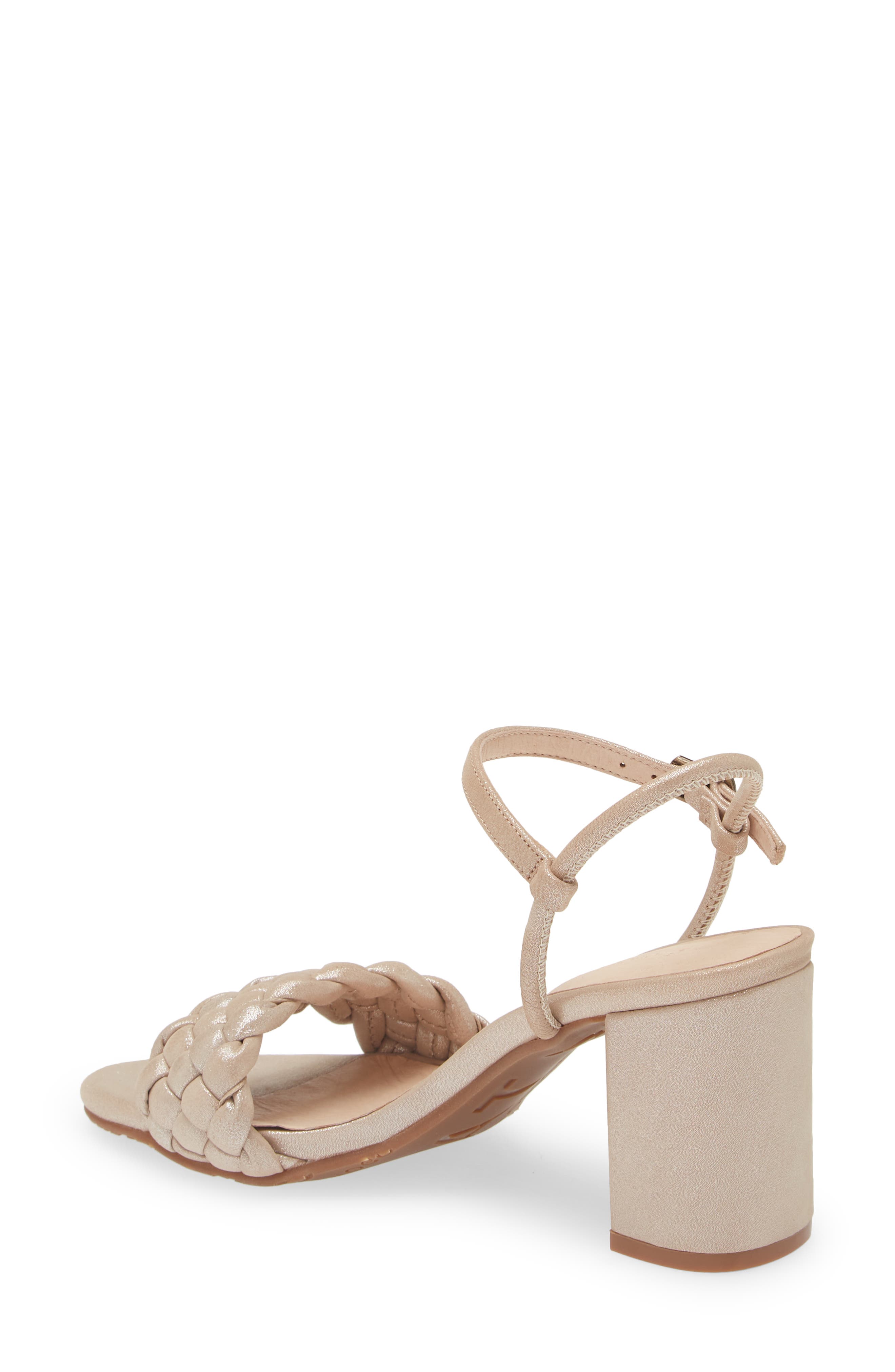 Chaya Braided Block Heel Sandal, Alternate, color, CHAMPAGNE LEATHER