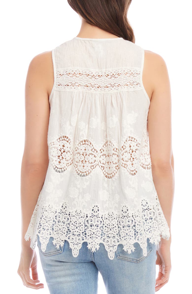 Karen Kane Embroidered Lace Cotton Top, Alternate, color, 