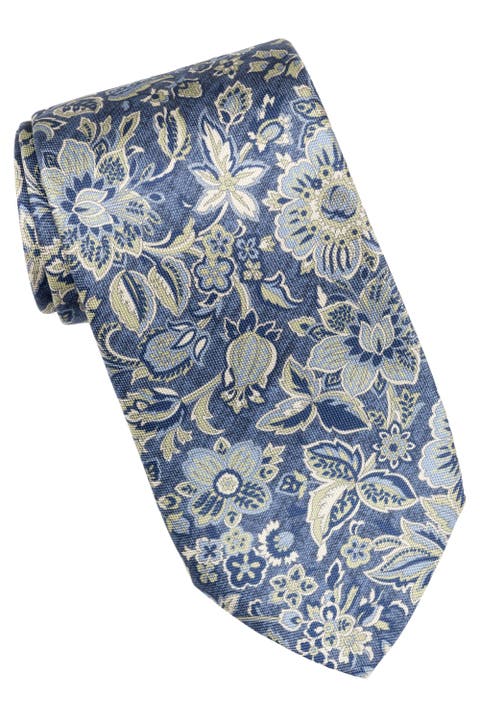 Catania - Extra Long Printed Silk Tie for Men