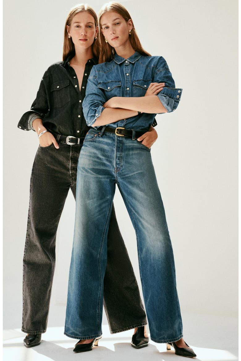 Alek Relaxed Wide Leg Jeans, Alternate, color, SEATTLE BLACK WASH