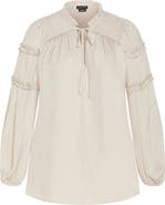 City Chic Ruffle Puff Sleeve<br />Peasant Blouse