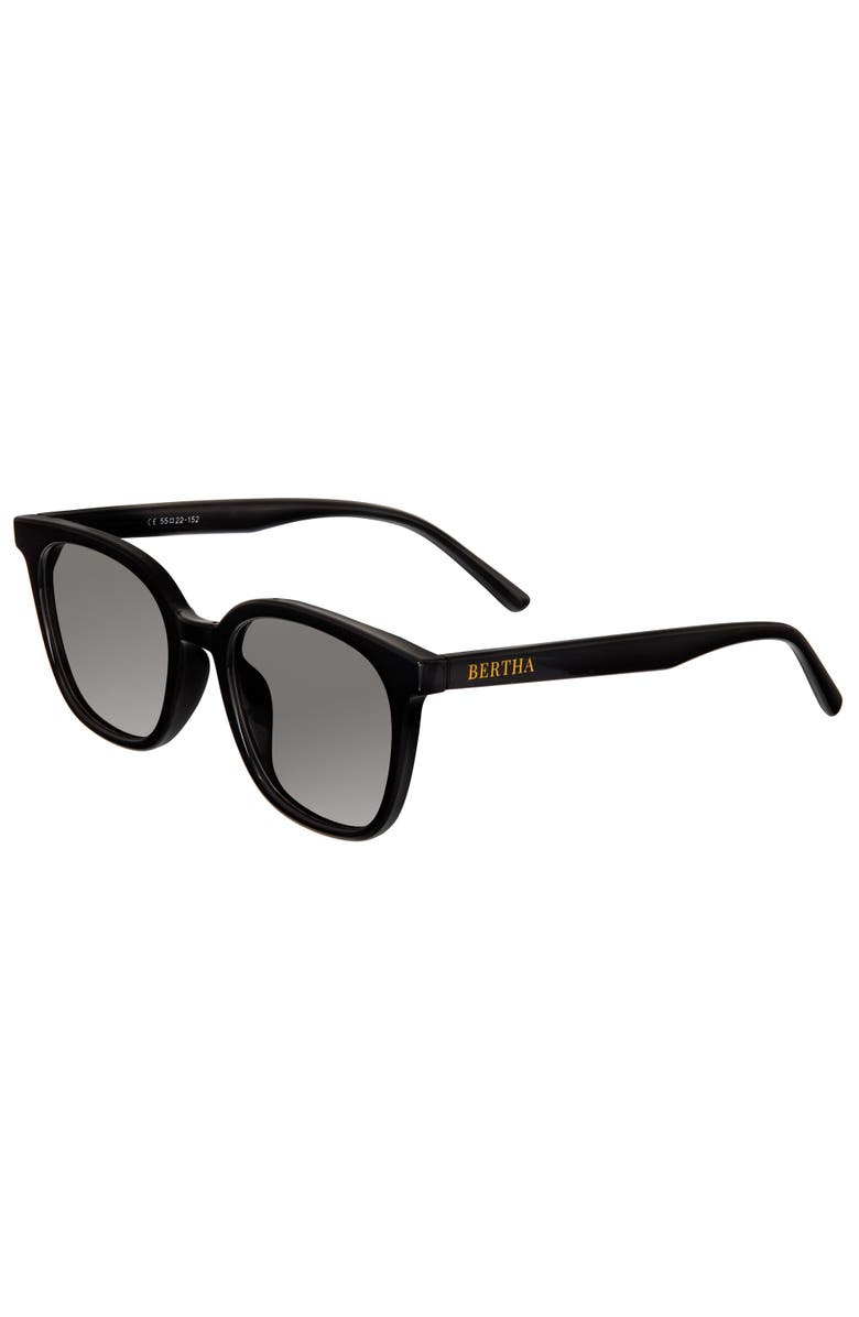 BERTHA Betty Polarized Sunglasses, Main, color, Black/Black