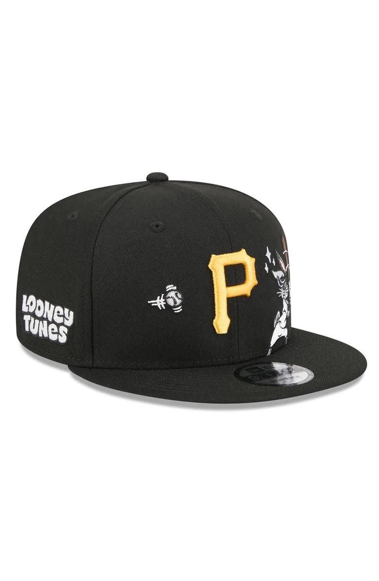 New Era Men's New Era Black Pittsburgh Pirates Looney Tunes Bugs Bunny 9FIFTY Snapback Hat, Main, color, Black