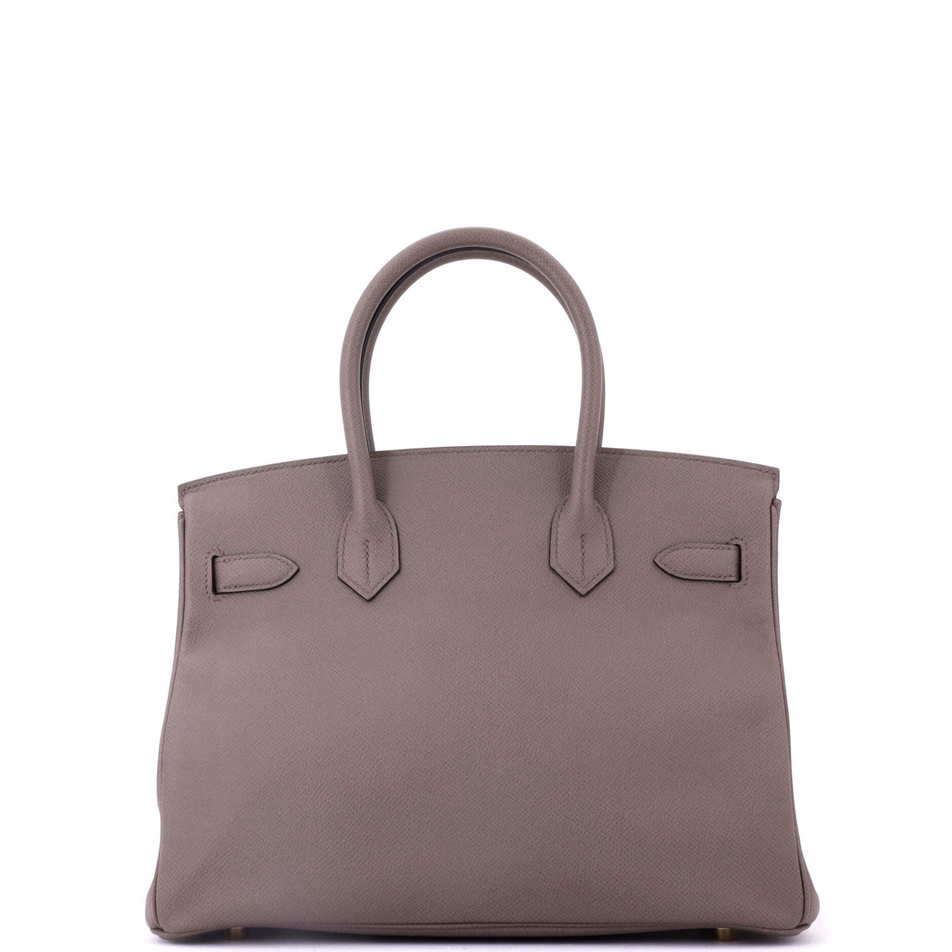 Pre-Owned Hermes Birkin Handbag Grey Epsom with Gold Hardware 30, Alternate, color, Etain